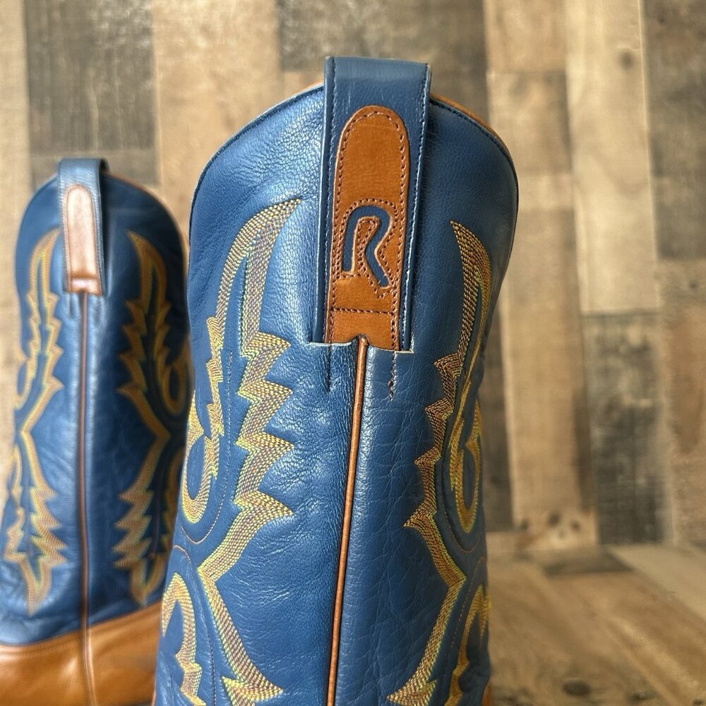 Rod Patrick Vintage Square Toe Western Cowboy Boots Mens 12.5 D - Picture 10 of 12
